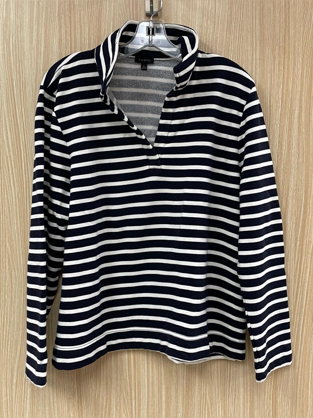 Talbots black stripe sweatshirt size XL